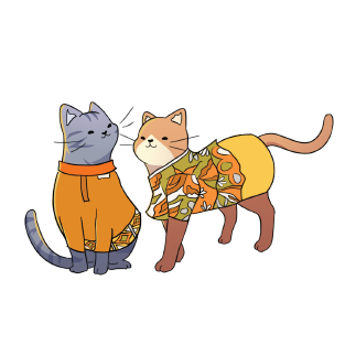 Dress your cat up with cute baju raya and wear matching raya outfits with your furry little friend!