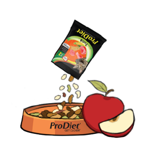 Step 1: Pour ProDiet Tuna cat food with Apple topper into cat bowl