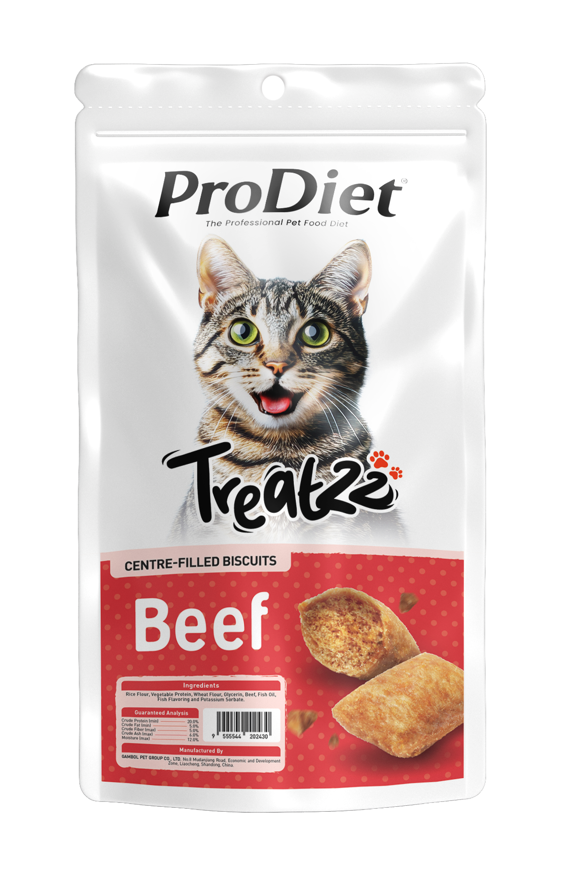 ProDiet Treatzz Centre-Filled Biscuits – Beef (80g)